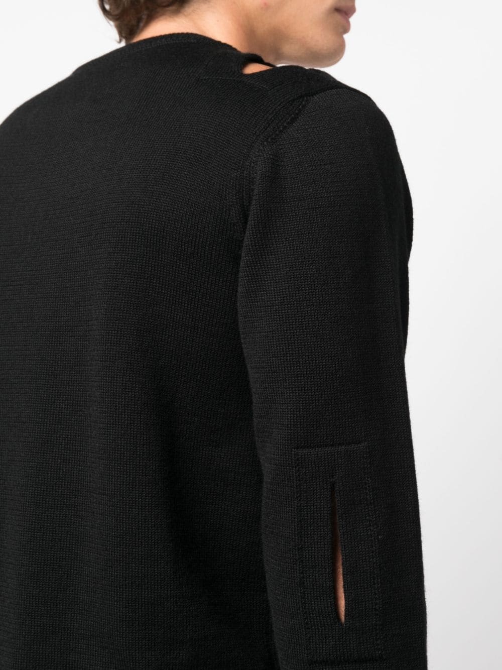 cut-out detail wool jumper - 5