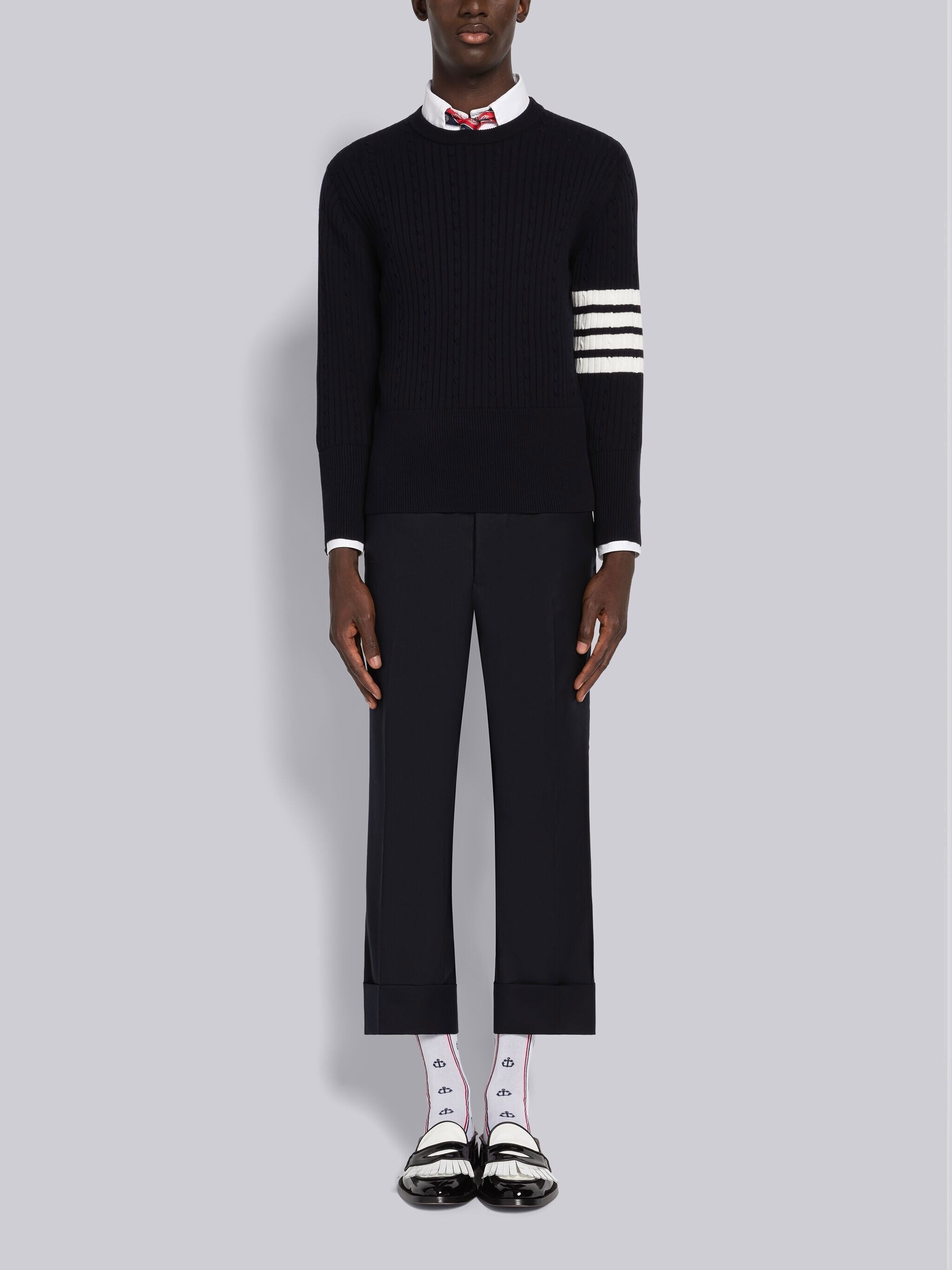 【送料&関税込】Thom Browne baby Cable Rib Stitch Cotton Pul Thom Browne Thom browne baby cable rib stitch knit
