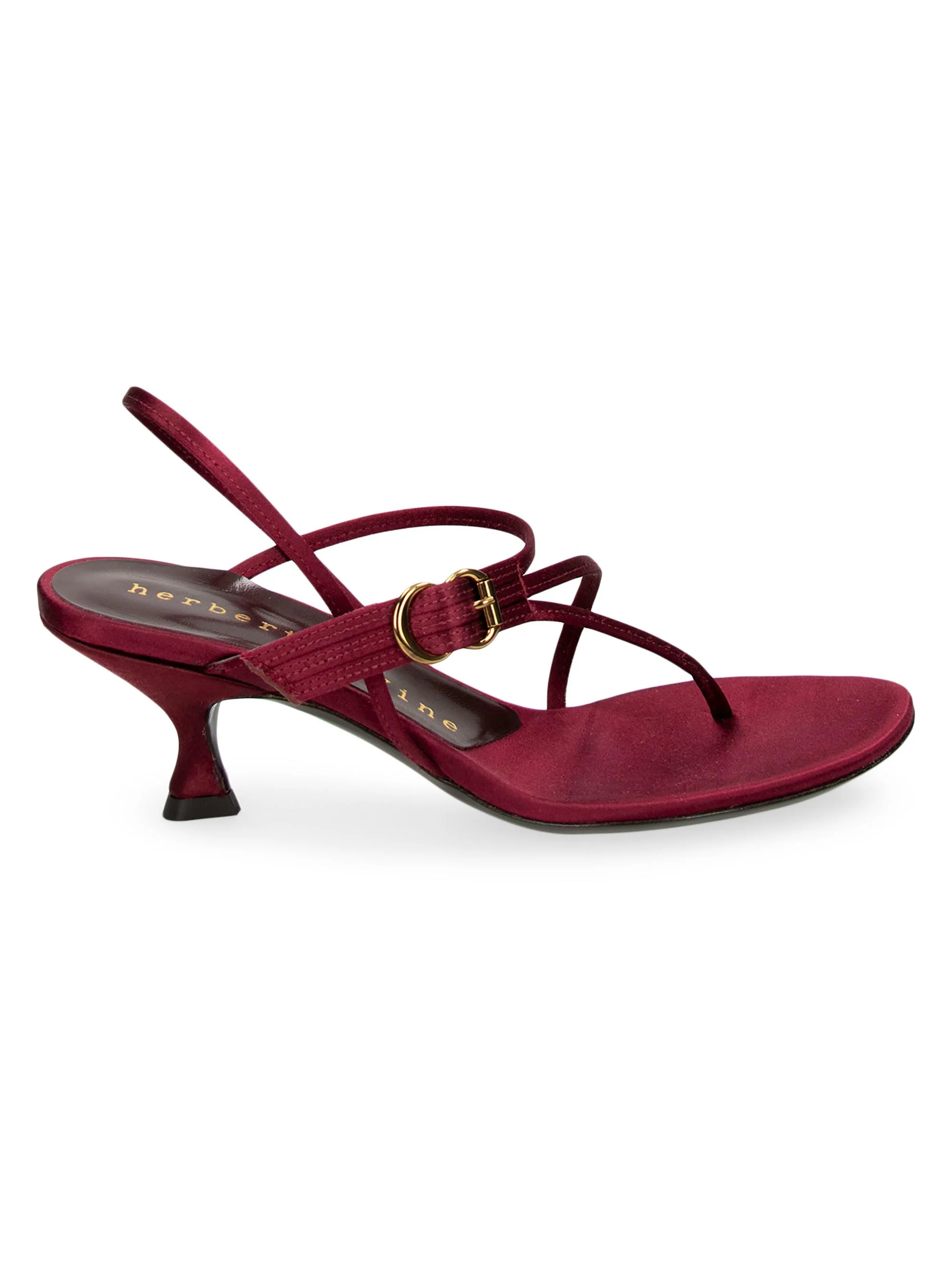 Women's Starry-Eyed 55MM Satin Sandals - Satin Burgundy - 1