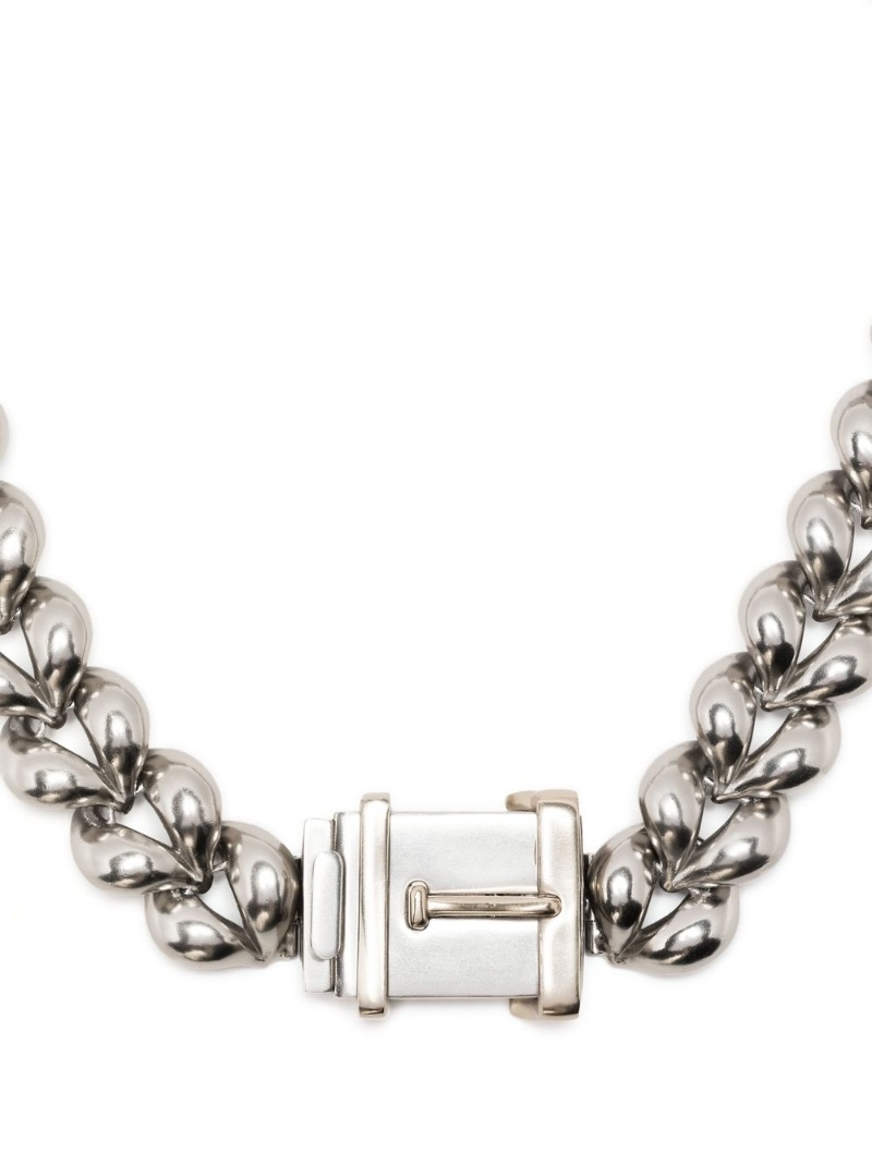 padlock-detail curb chain necklace - 1