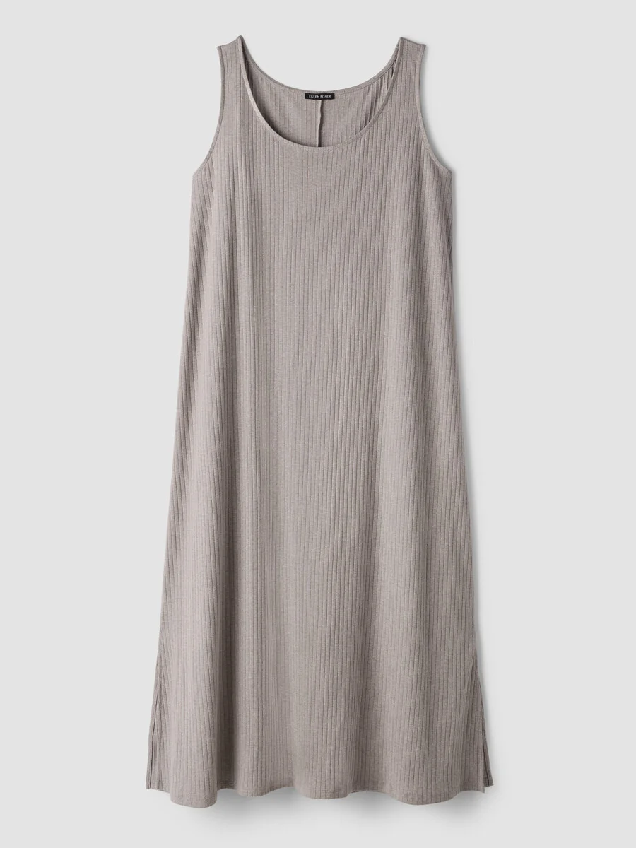 Organic Cotton Rib Tank Sleep Dress - 1