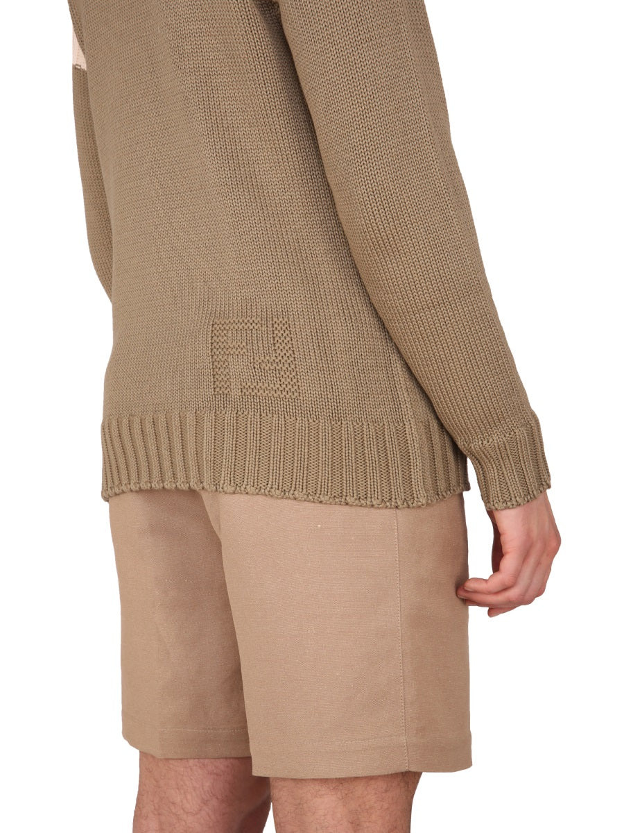 Fendi Men Cotton And Cashmere Sweater - 3