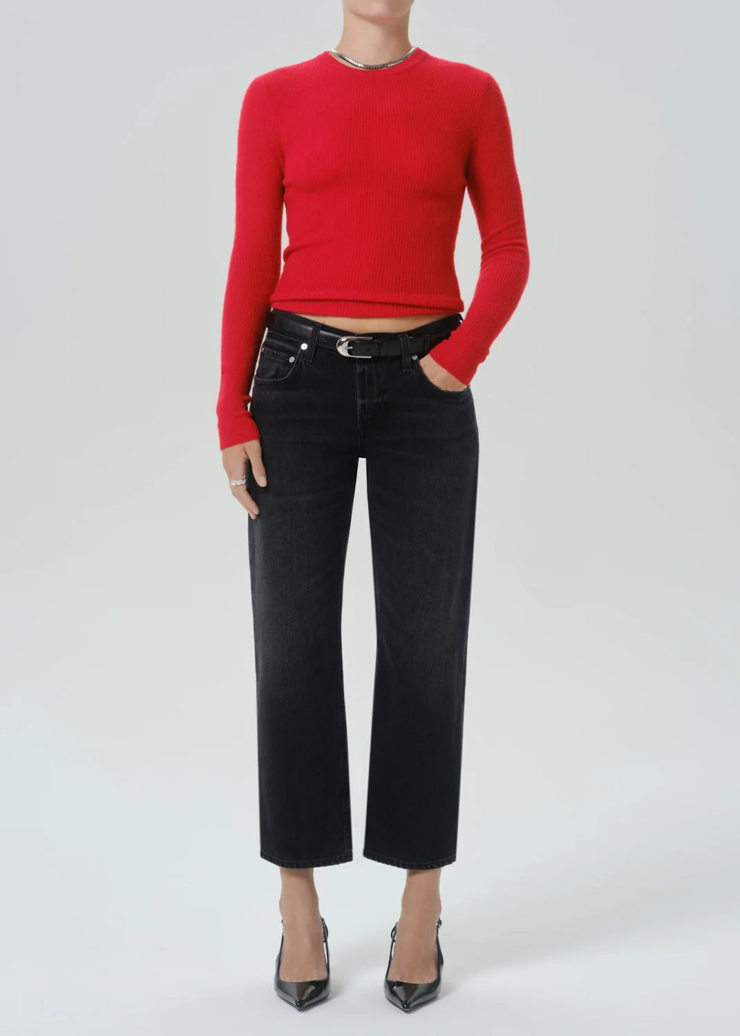 Alessia Crewneck Sweater In Amaranth - 1