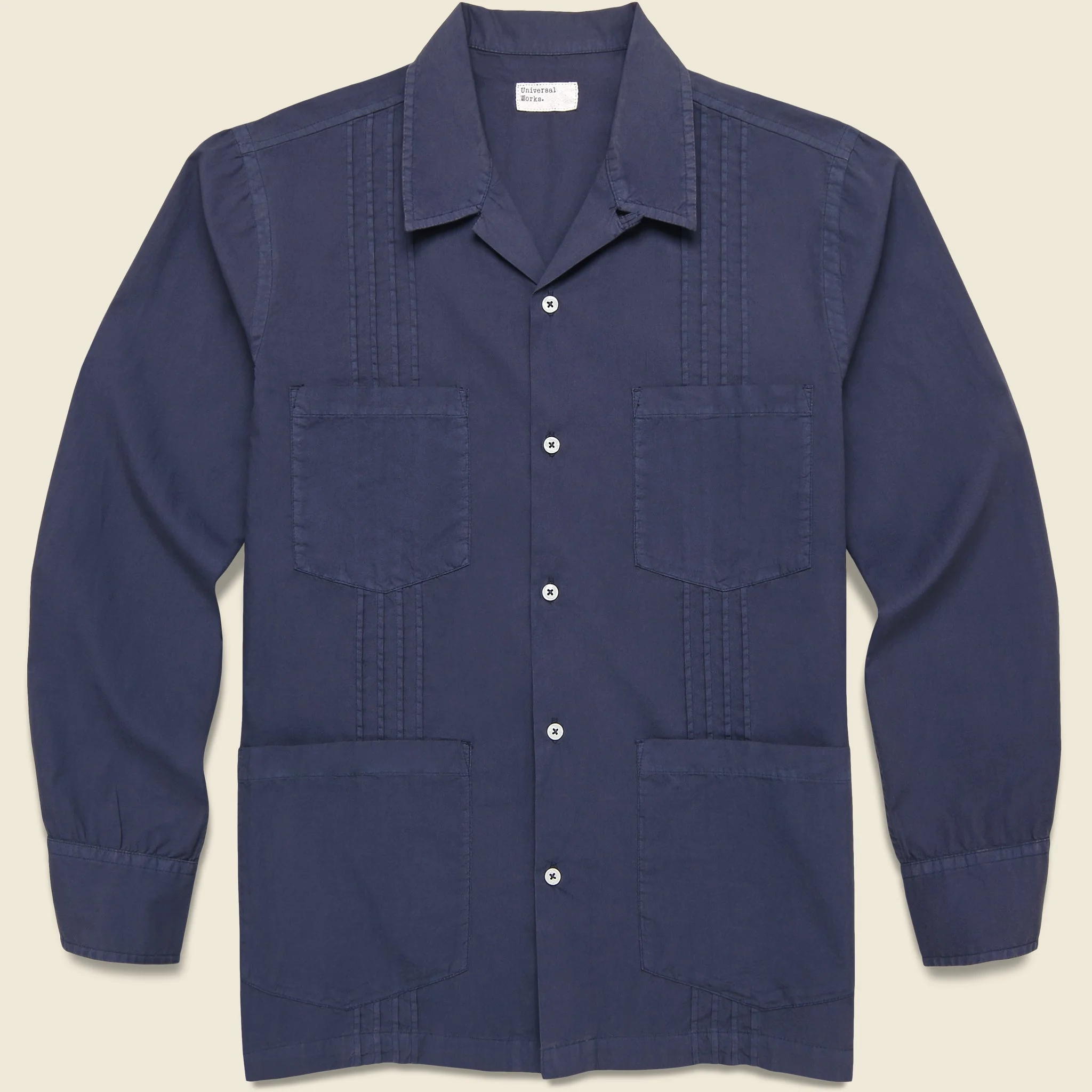 Poplin Dwight Overshirt - Navy - 1
