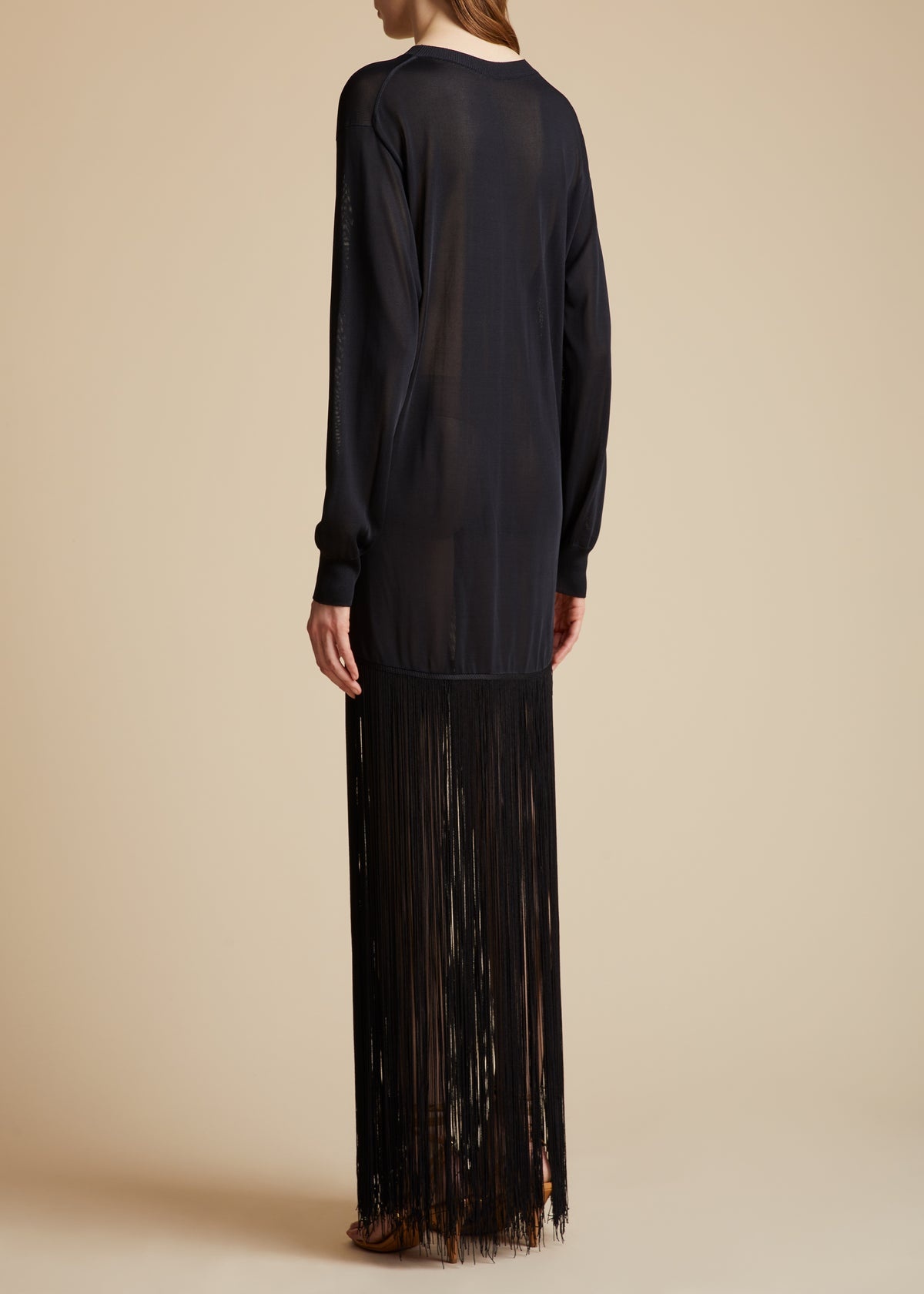 fine-knit fringed dress - 5