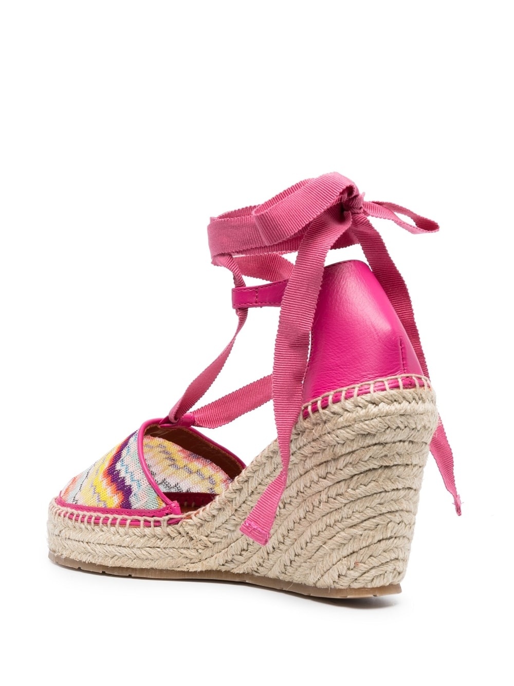 zigzag-woven wedge espadrilles - 3
