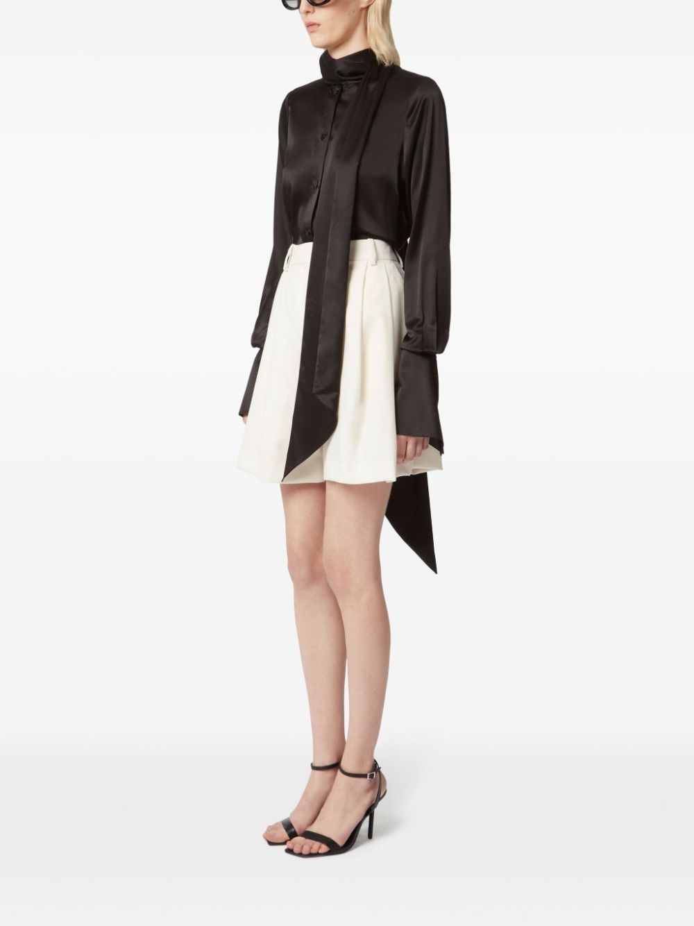 satin lavaliere shirt - 3