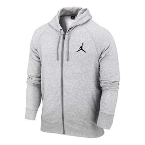 Air Jordan Air Fleece Lined Basketball Sports Hooded Jacket Gray 845861-063 - 1