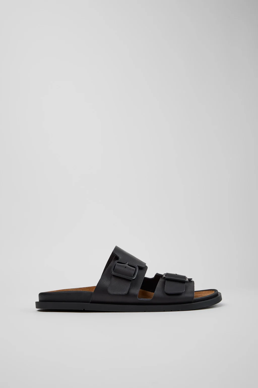 Black Leather Sandals for Men. - 1
