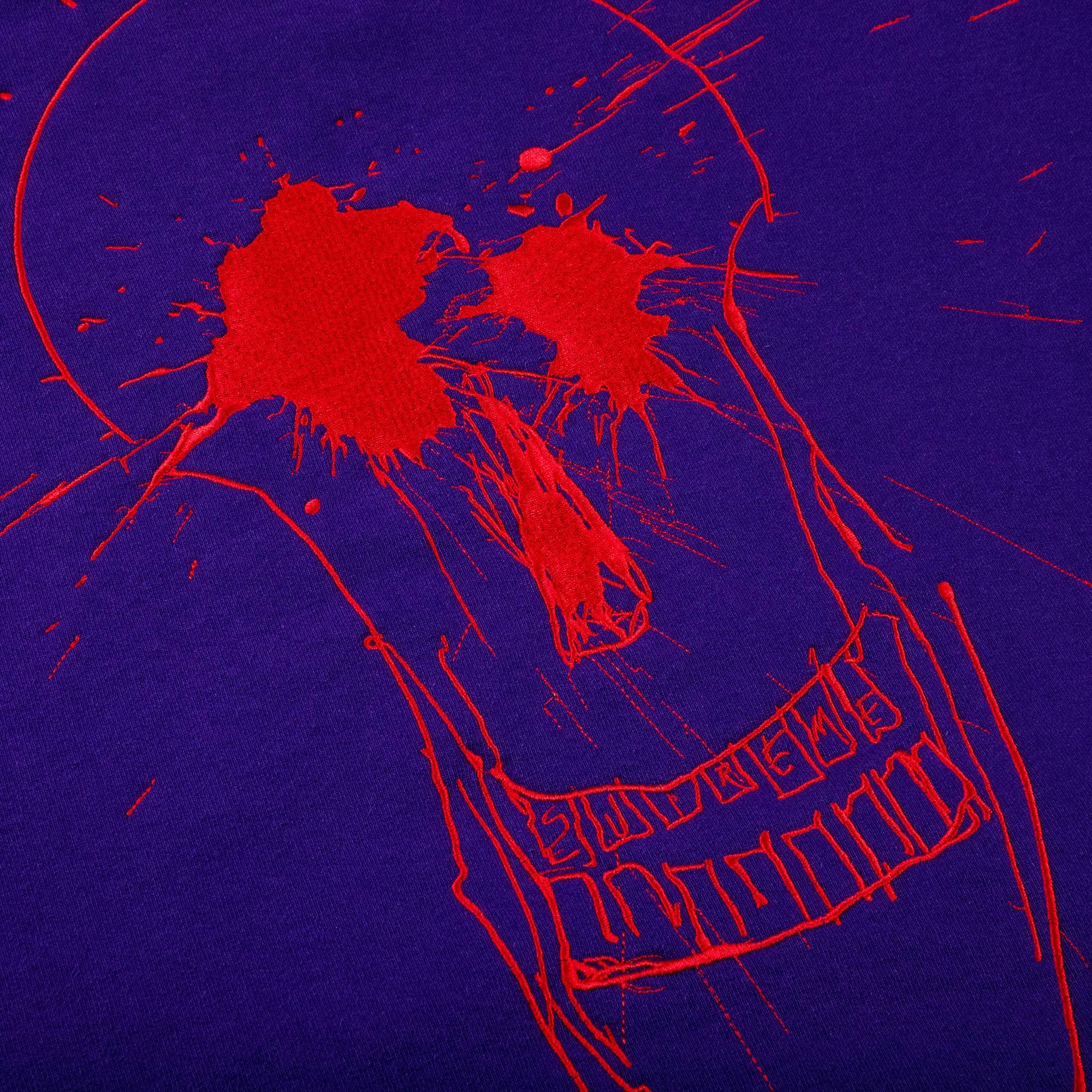 Supreme Ralph Steadman Skull Hooded Sweatshirt 'Purple' - 3