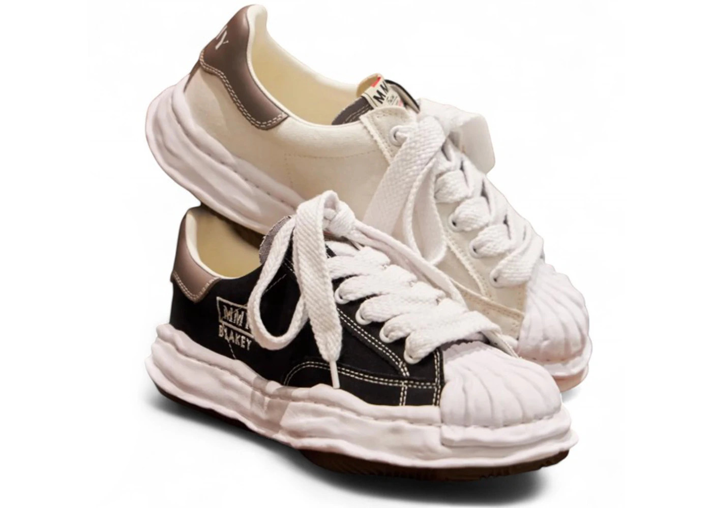 Maison Mihara Yasuhiro Blakey OG Sole Canvas Low 3.0 Black White Grey - 1