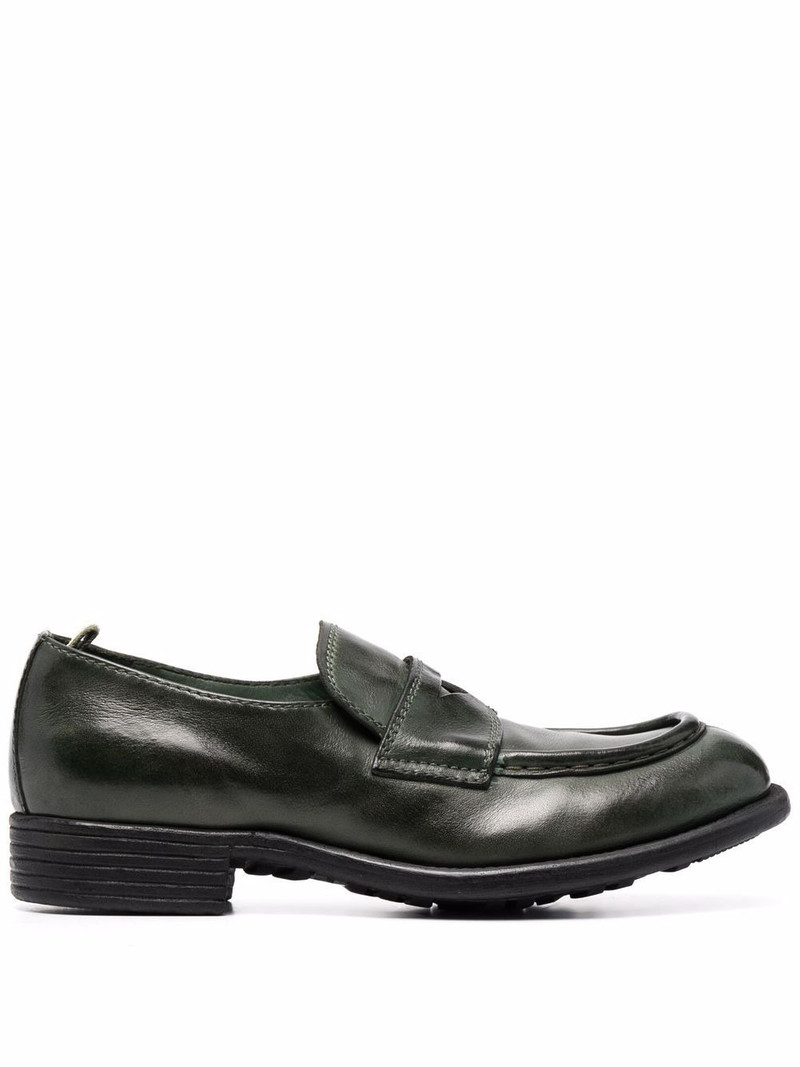 high-shine leather loafers 1