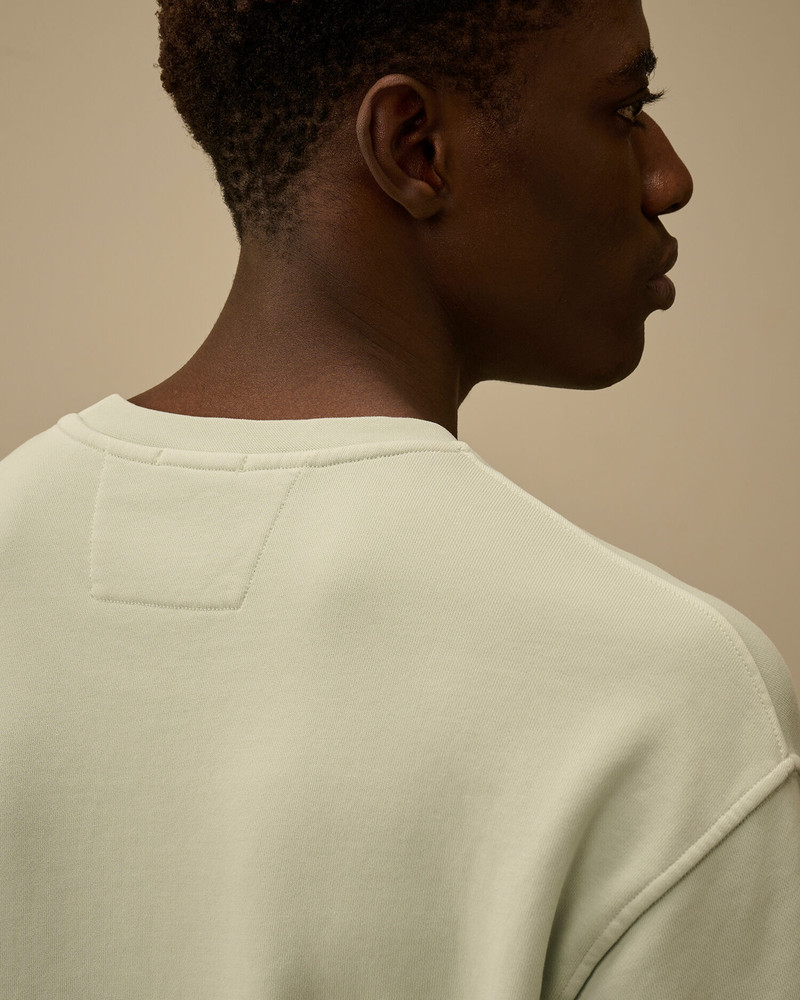 Cotton Diagonal Fleece Resist Dyed Crewneck Lens Sweatshirt 6