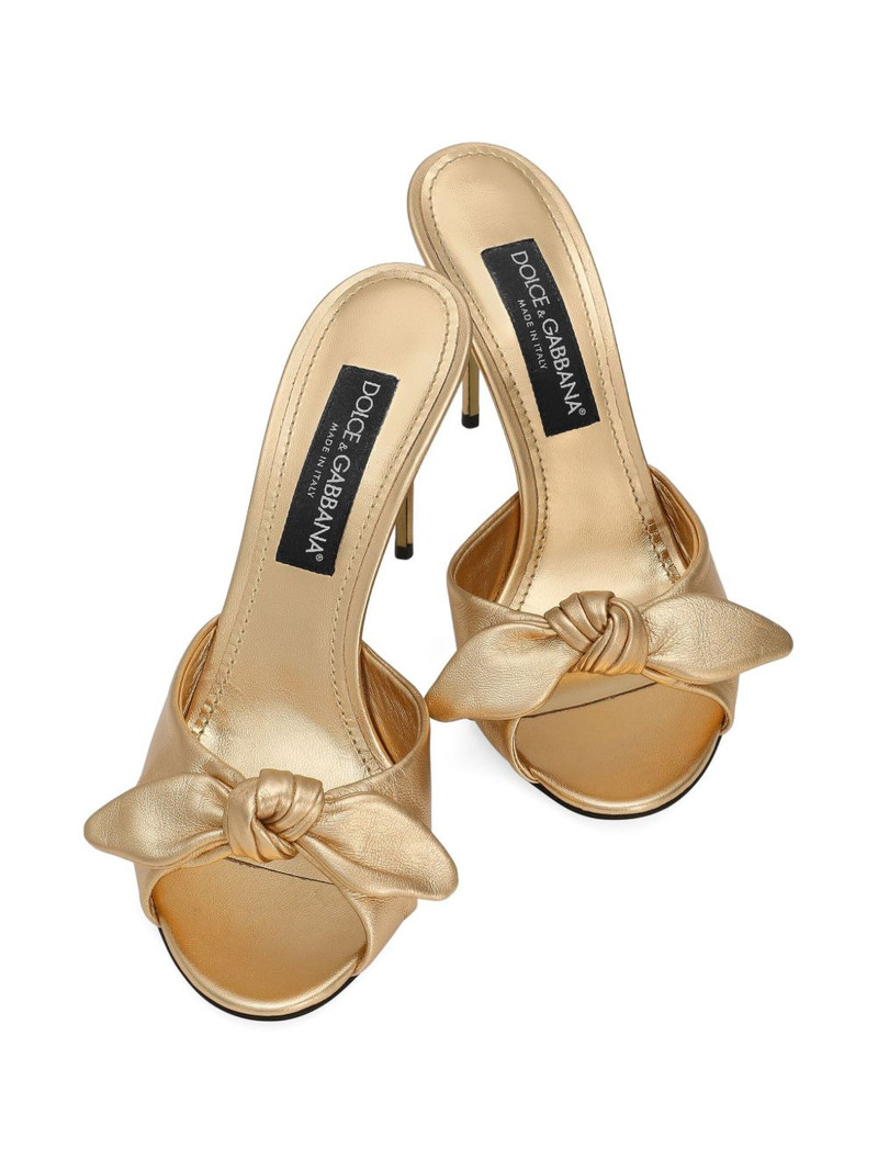 Dolce & Gabbana 90mm knotted leather heeled sandals outlook