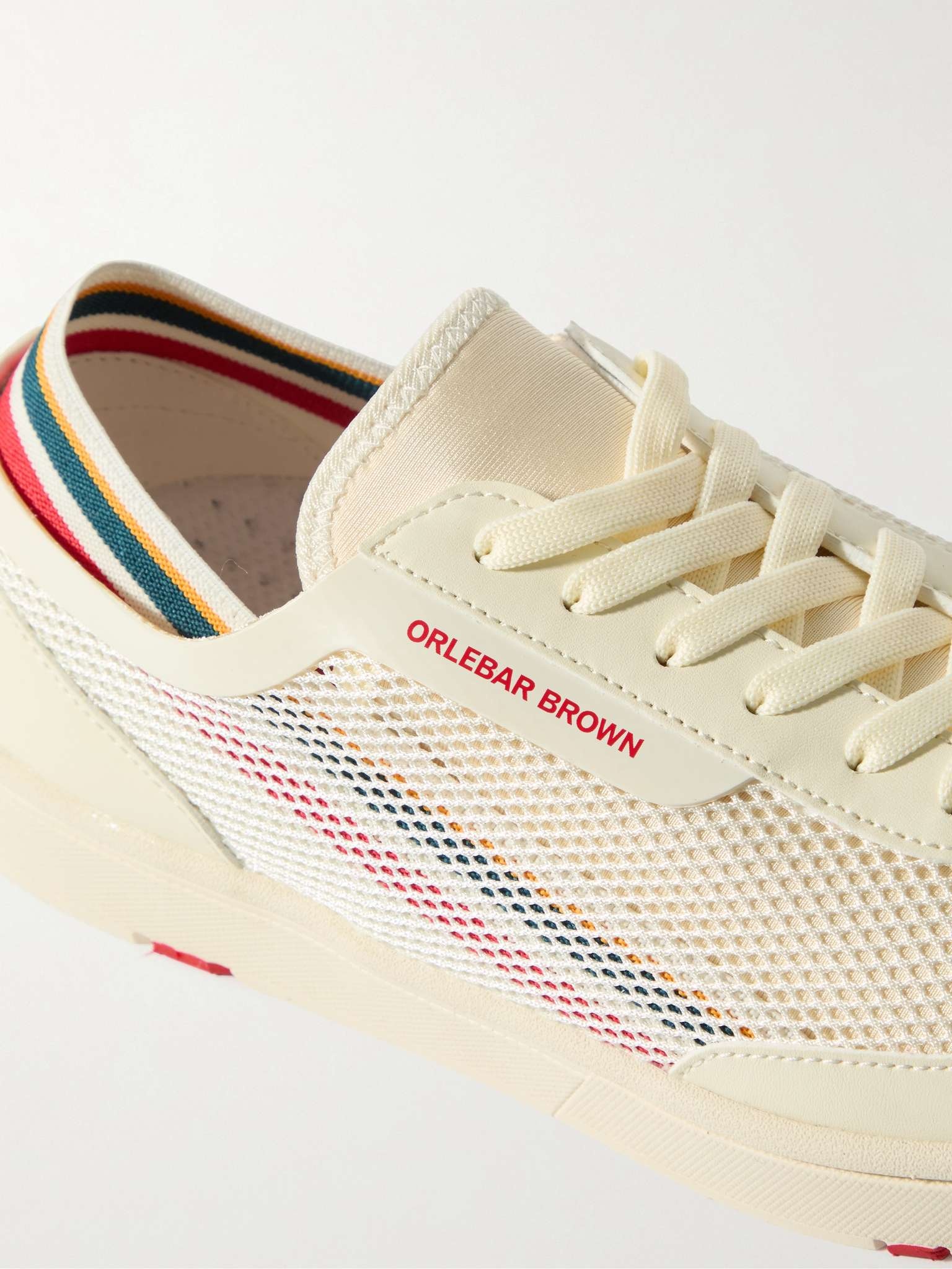 Larson Striped Mesh and Canvas Sneakers - 6