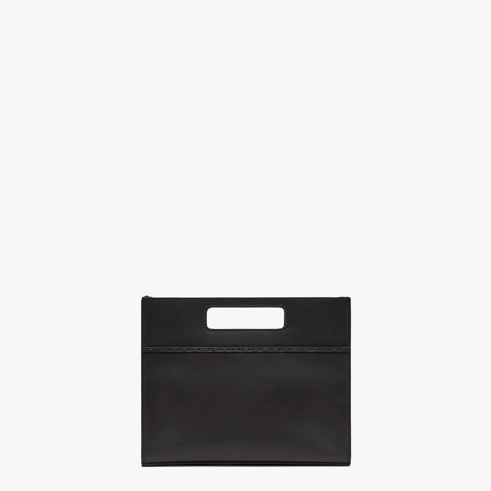 Black leather shopper - 3