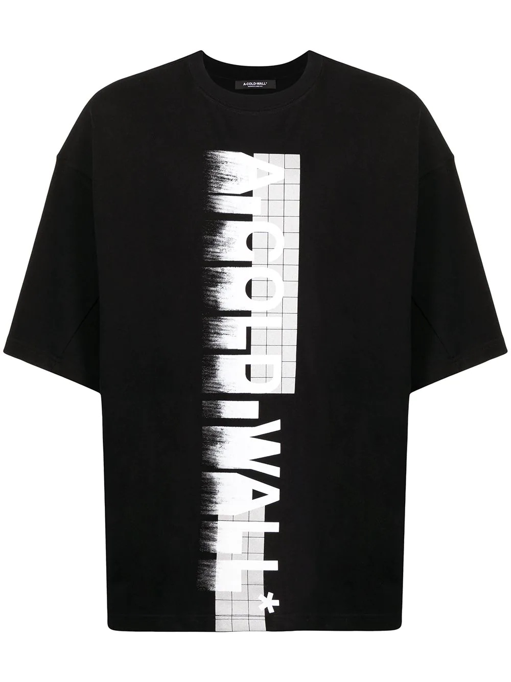 blurred logo-print T-shirt - 1