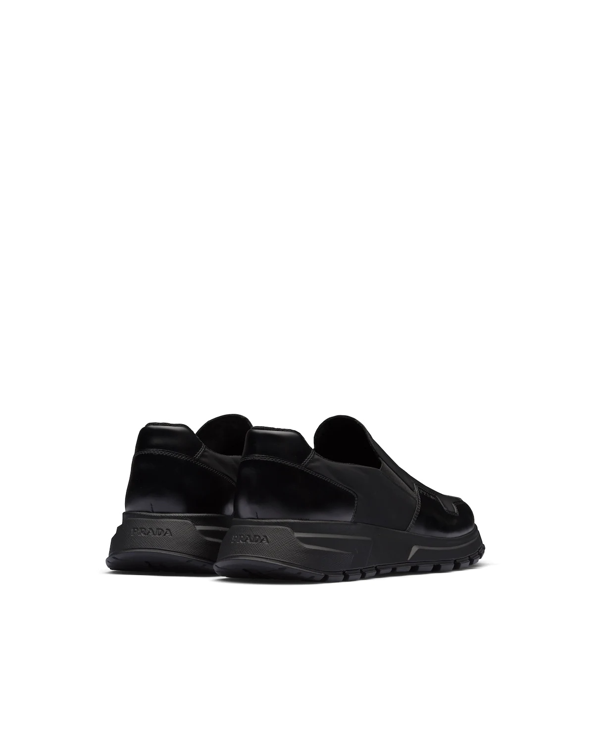 Prax 01 Leather And Technical Fabric Slip-On Sneakers - 4