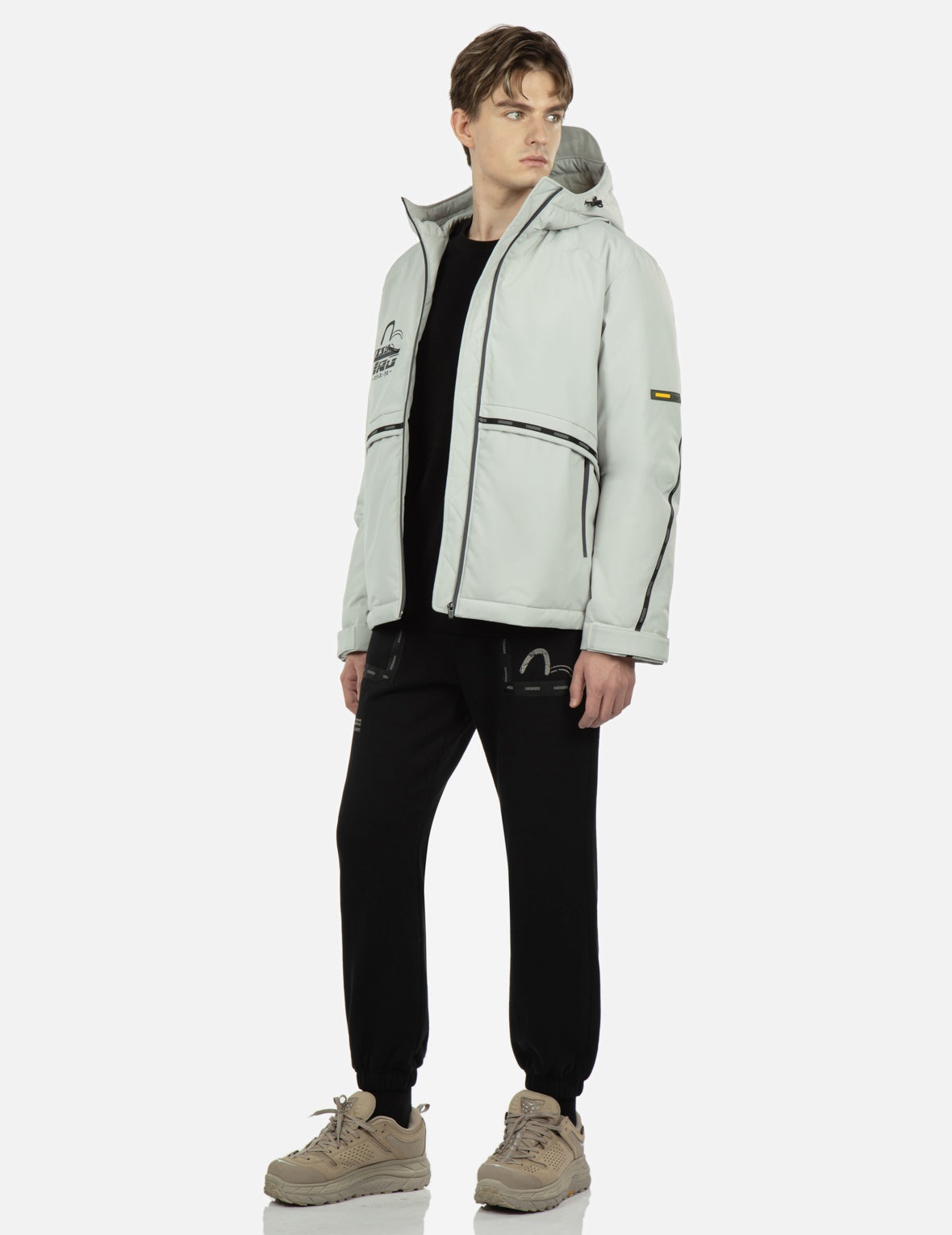 Moving Seagull PVC Patch Hooded Down Jacket - 3