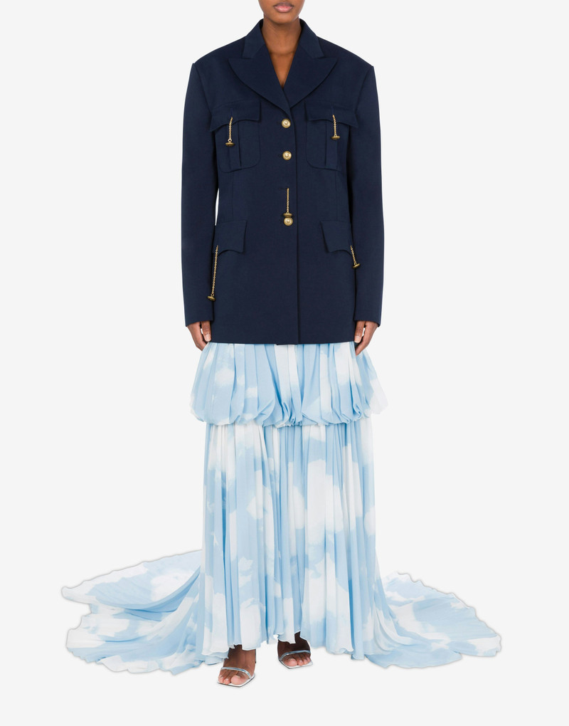 Moschino JACKET IN GABARDINE MILITARY TWIST outlook
