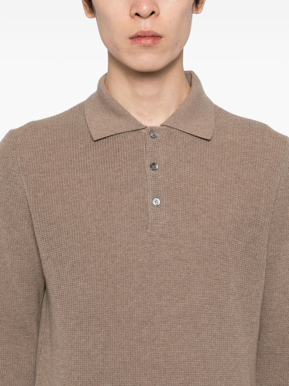 knitted polo shirt - 4