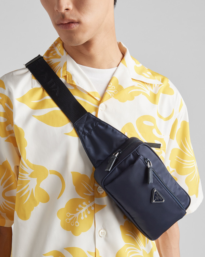 Re-Nylon and Saffiano leather belt bag 7