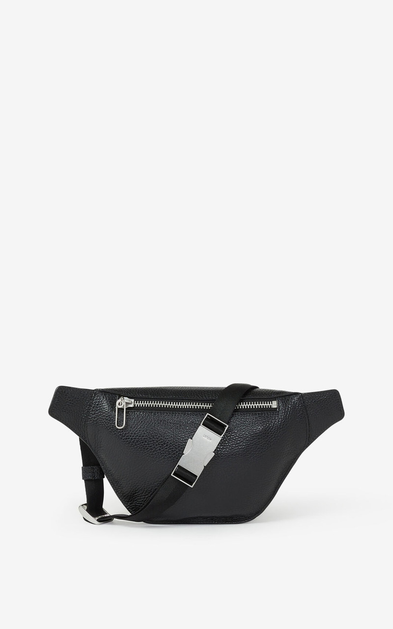 KENZO KENZO Imprint grained leather bumbag outlook