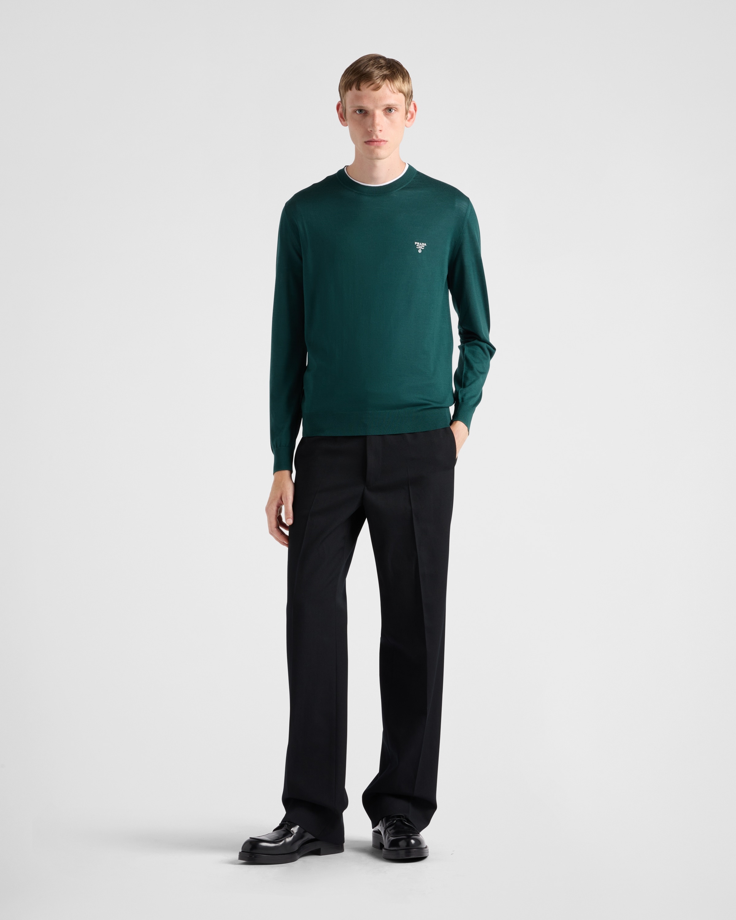 Superfine wool crew-neck sweater - 2