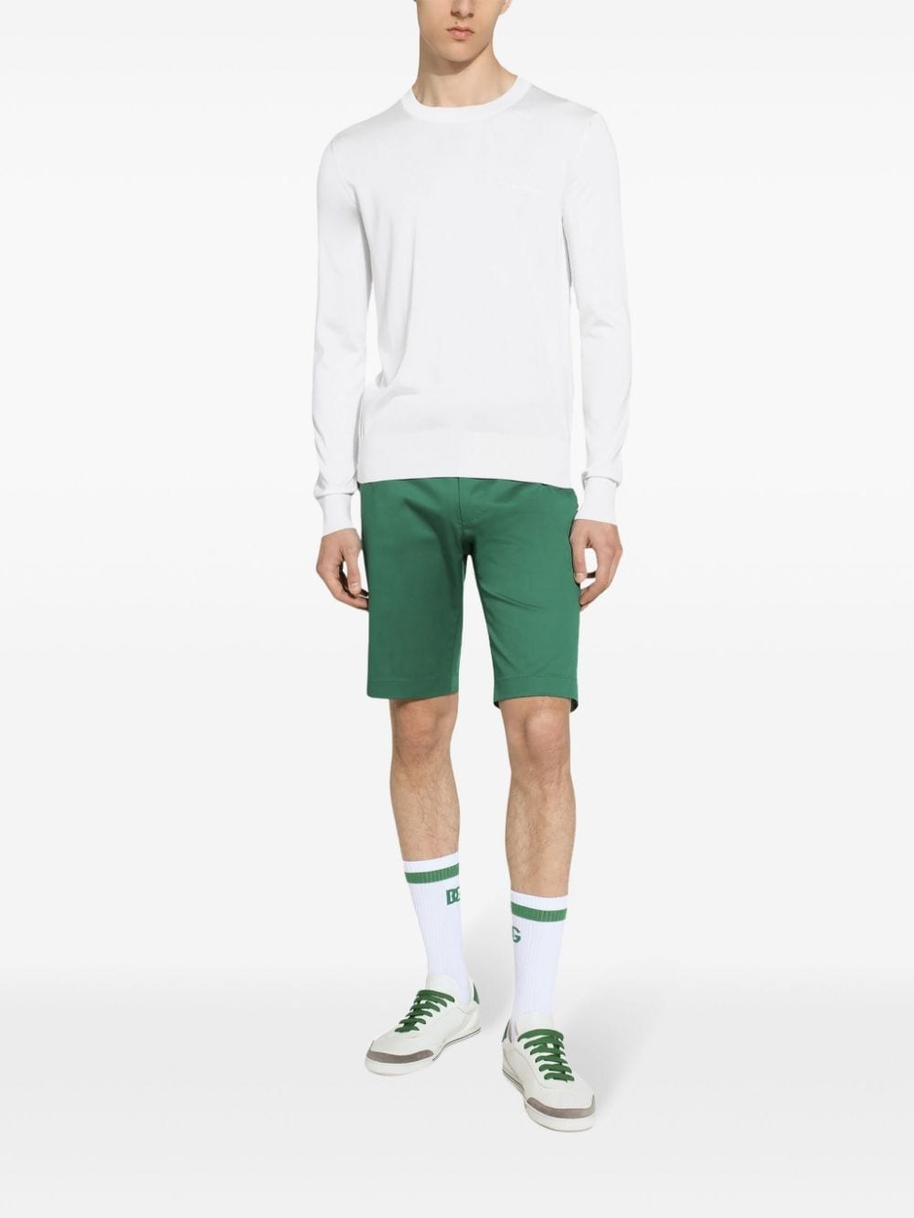 logo-embroidered silk jumper - 2