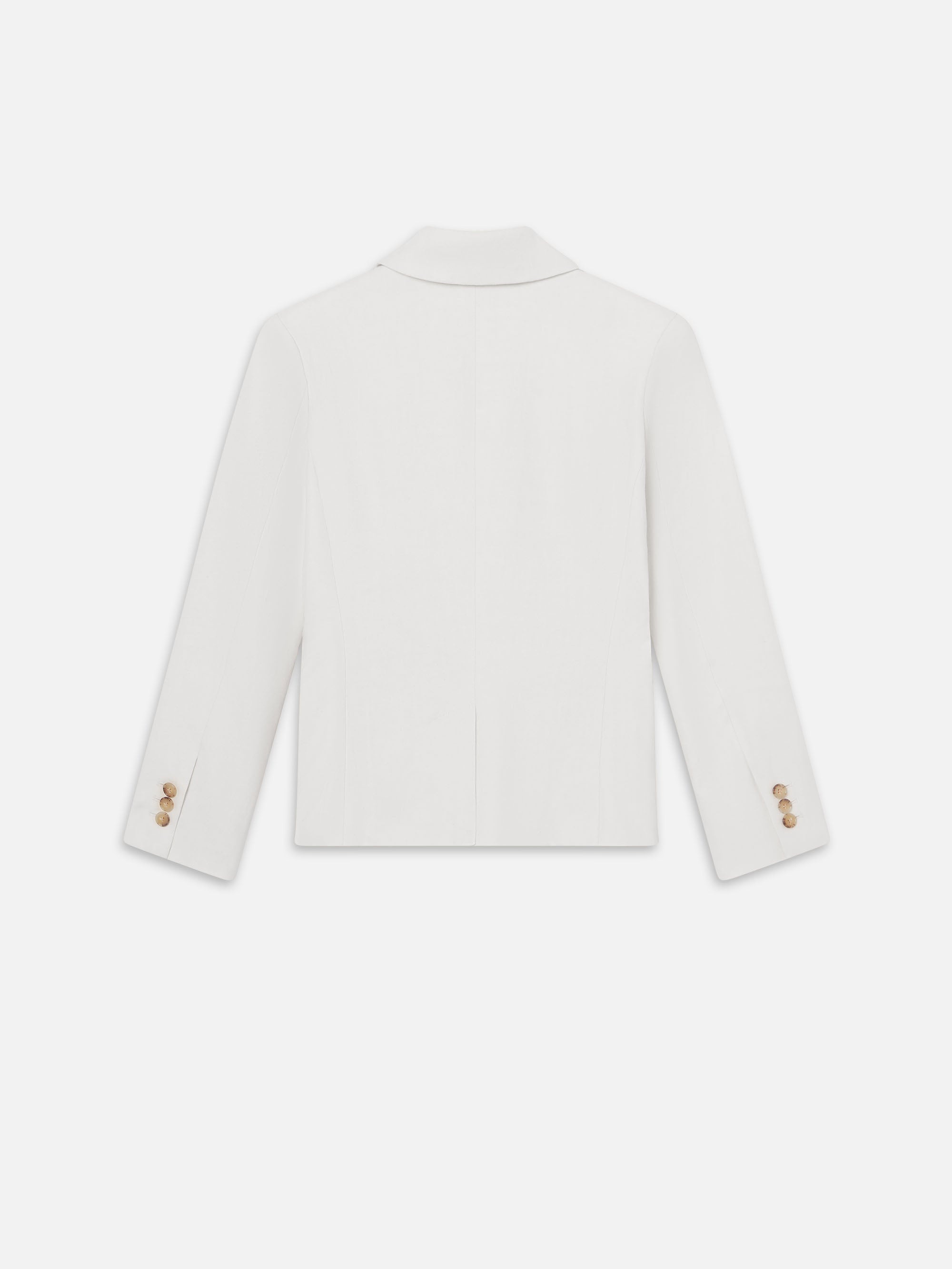 The Linen Smart Blazer in White - 4