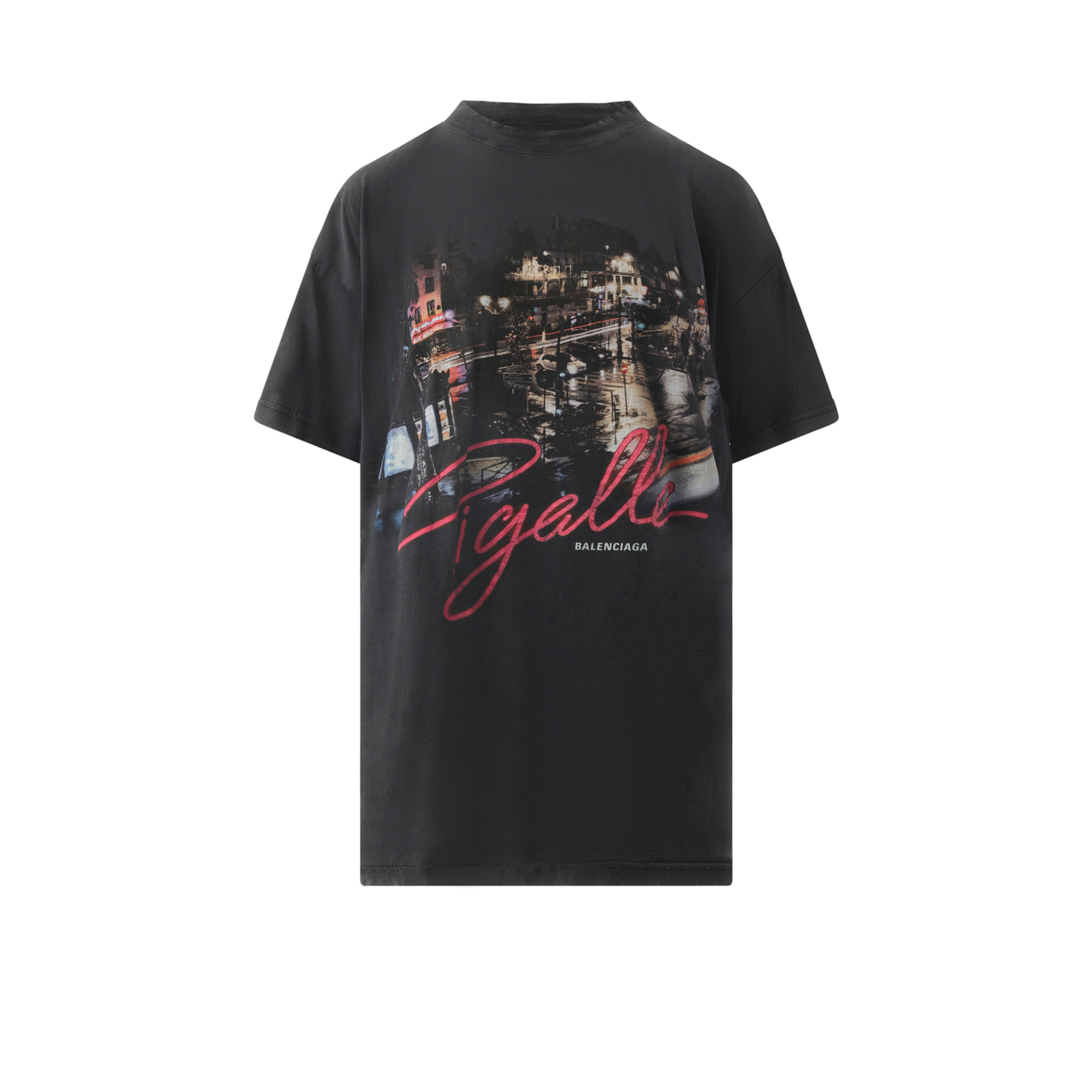 Pigalle Oversized T-Shirt in Faded Washed Black - 2