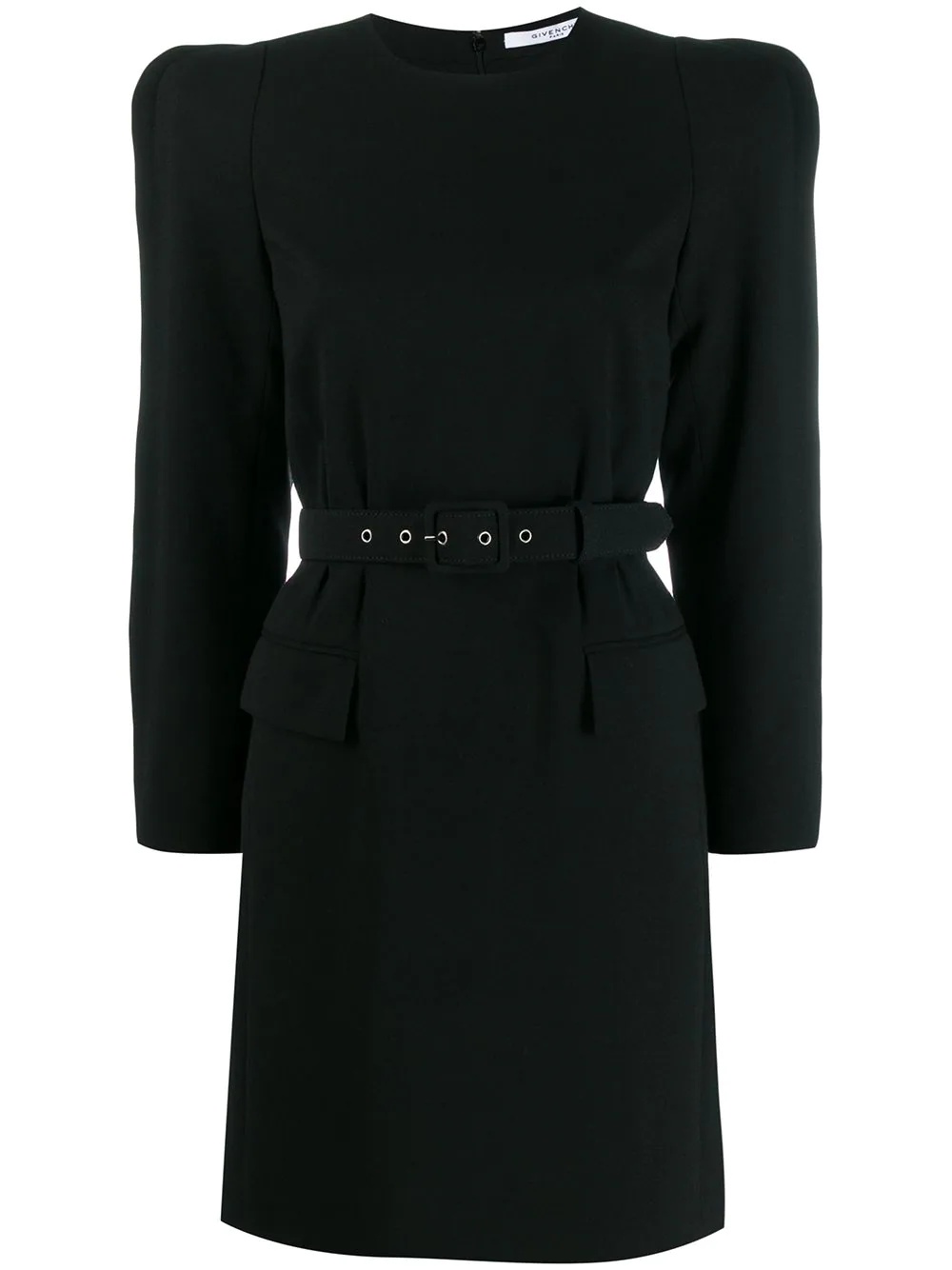 belted structured dress - 1