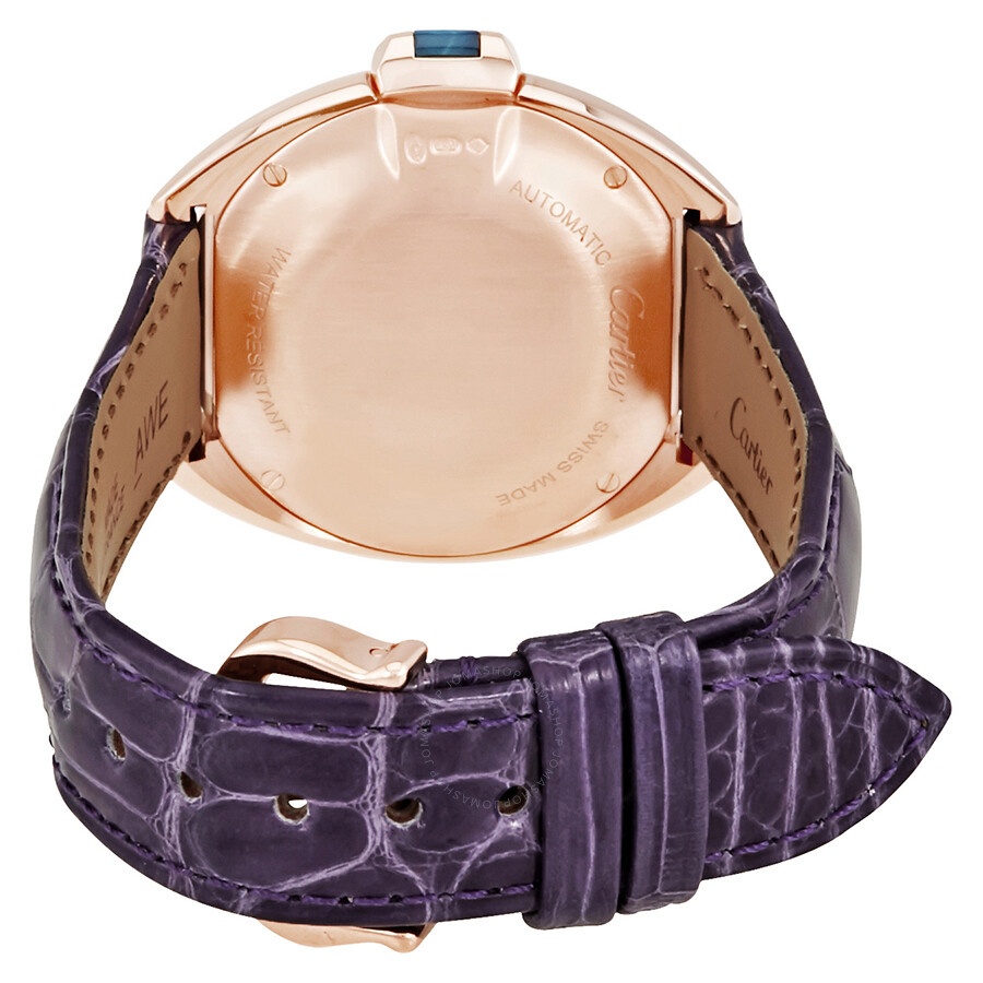 Cartier Cle 18kt Rose Gold Automatic Flinque Sunray Dial Ladies Watch WJCL0031 - 3