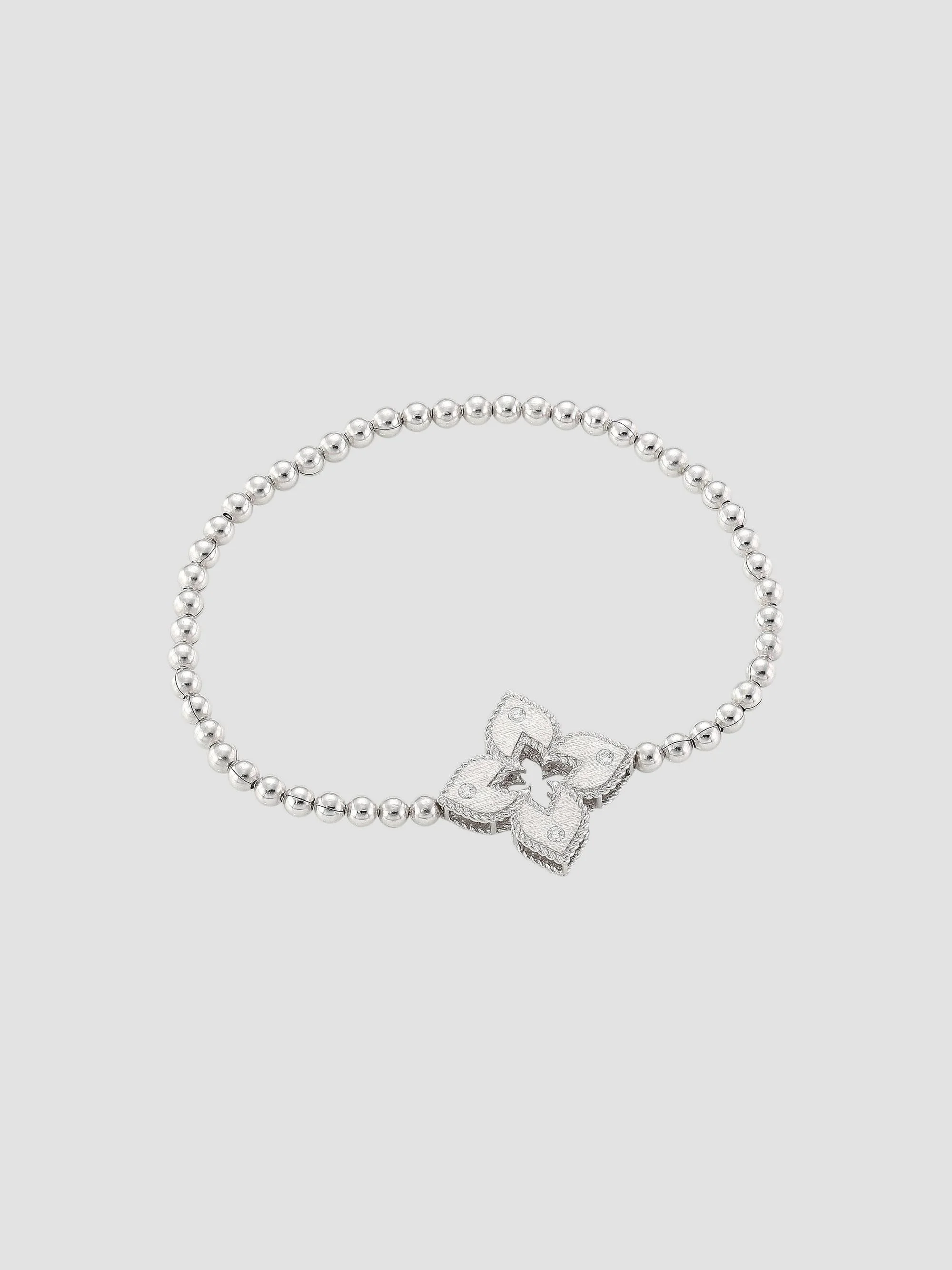 Women's Petite Venetian Large Station 18K White Gold & 0.04 TCW Diamond Bracelet - White Gold - 1