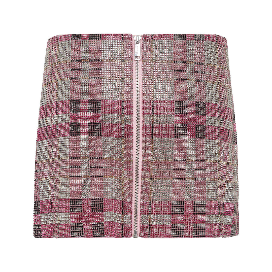 Pink Check Chainmail Skirt - 2