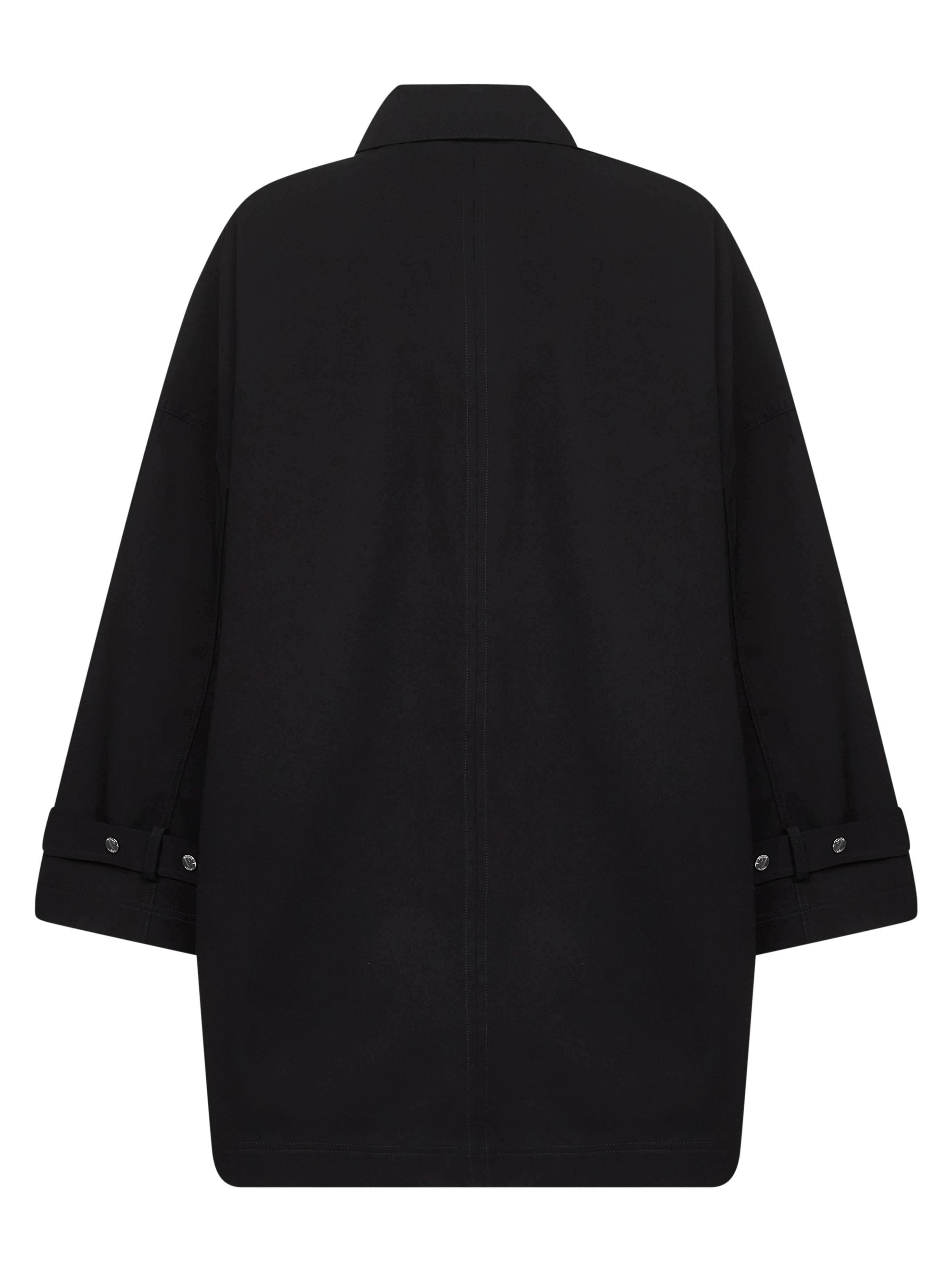 Toteme Women Black Organic Cotton Oversized Trench Jacket - 2