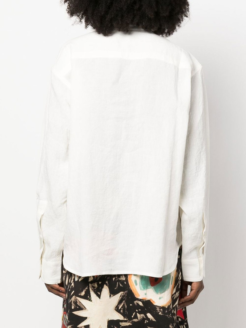 collarless linen shirt 4