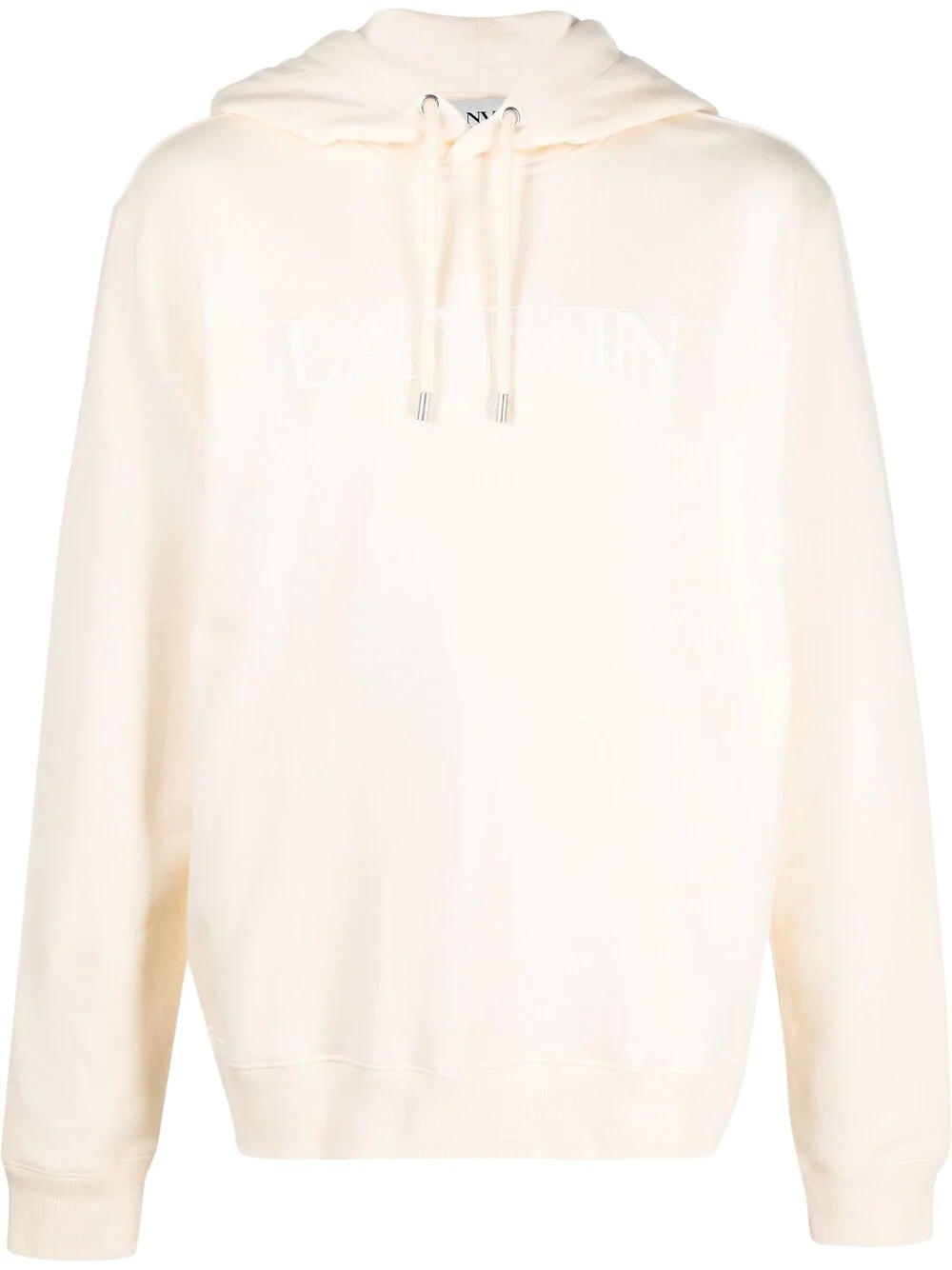 embroidered-logo drawstring hoodie - 1