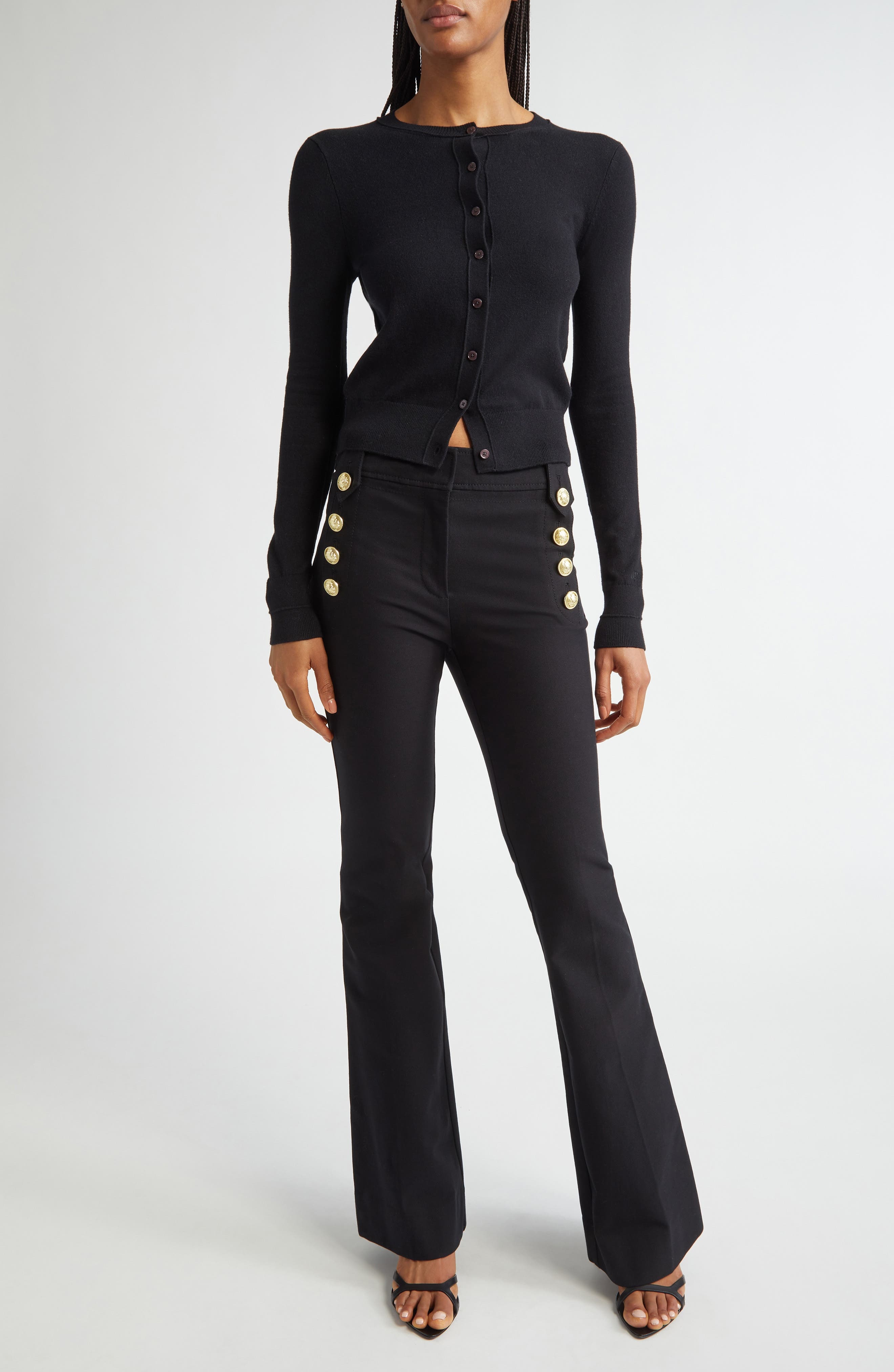 Derek Lam 10 Crosby Thibeaut Cotton & Cashmere Cardigan in Black at Nordstrom - 2