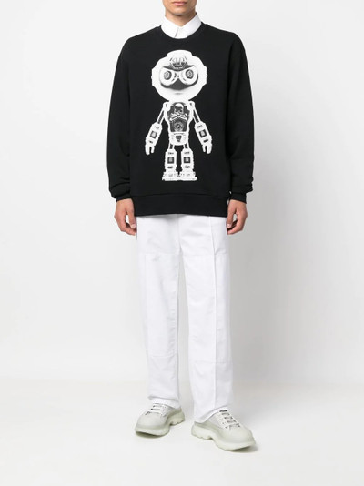 PHILIPP PLEIN graphic print cotton sweatshirt outlook