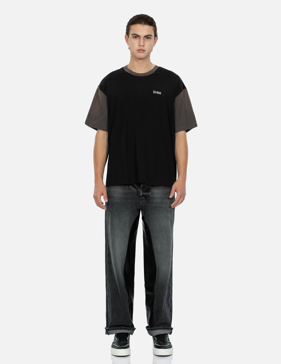 SEAGULL AND LOGO PRINT BOXY T-SHIRT - 6