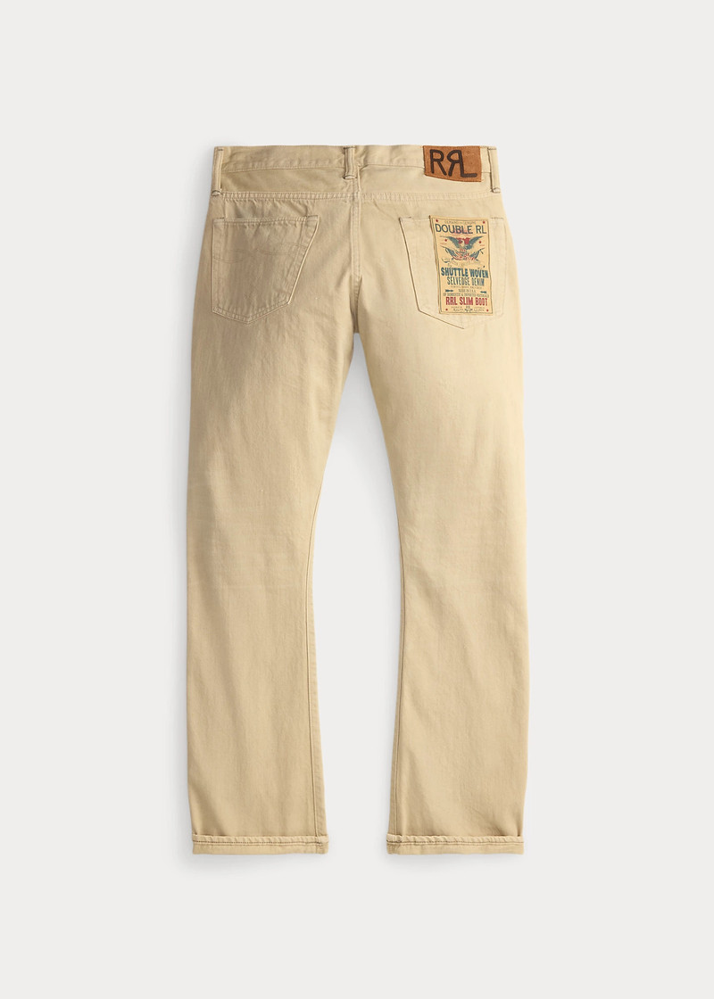 RRL by Ralph Lauren Slim Boot Cream Selvedge Jean outlook