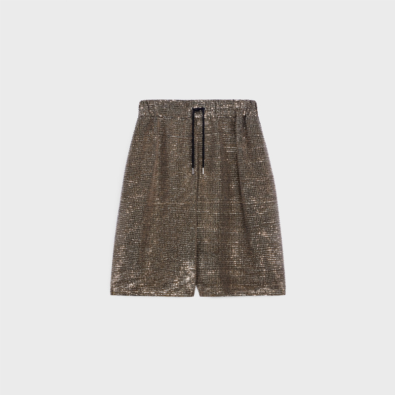 ALL-OVER SEQUINED TULLE SHORTS 1