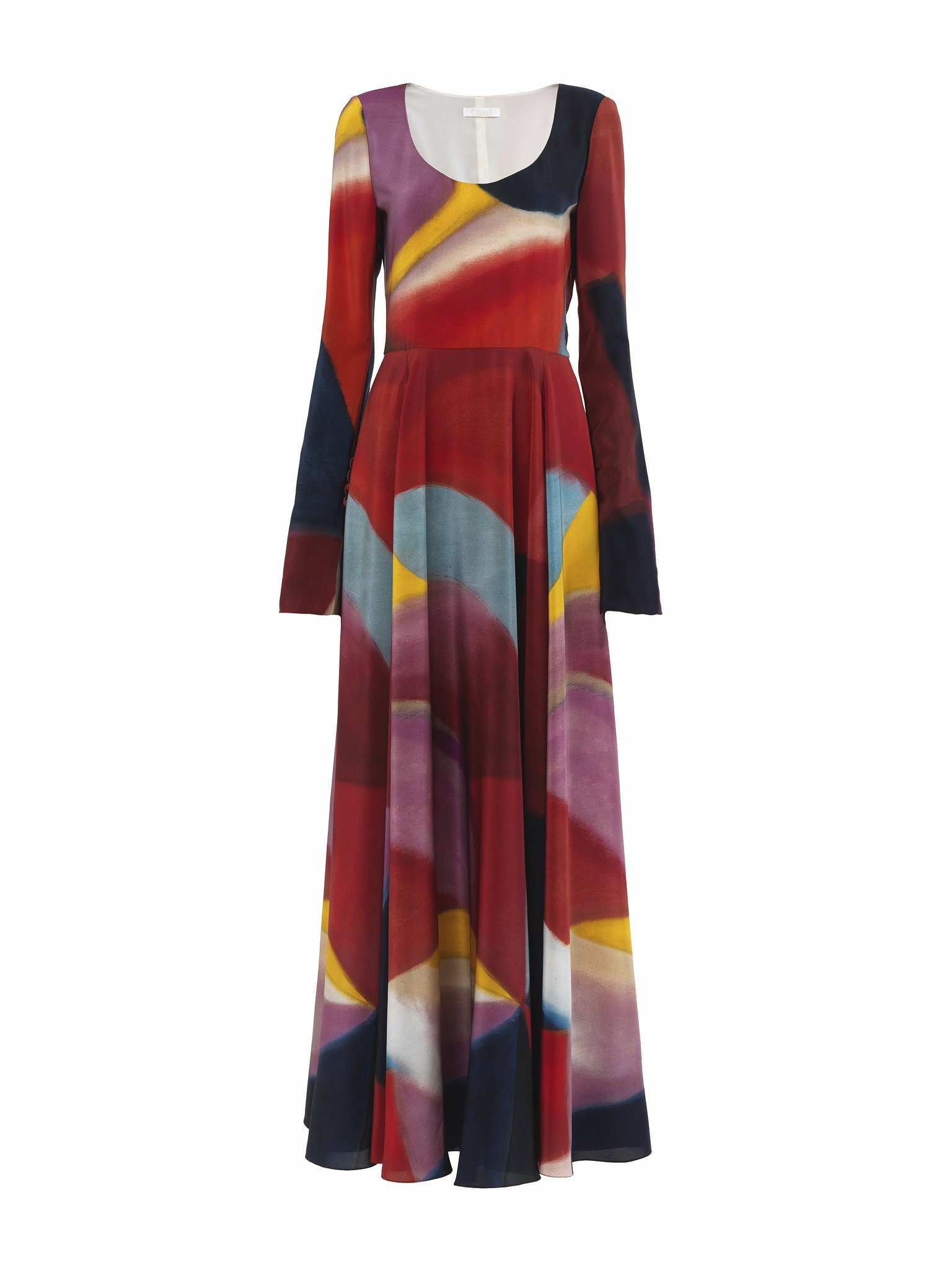 CAROLINE DENERVAUD FOR CHLOÉ LONG FLARED DRESS - 1