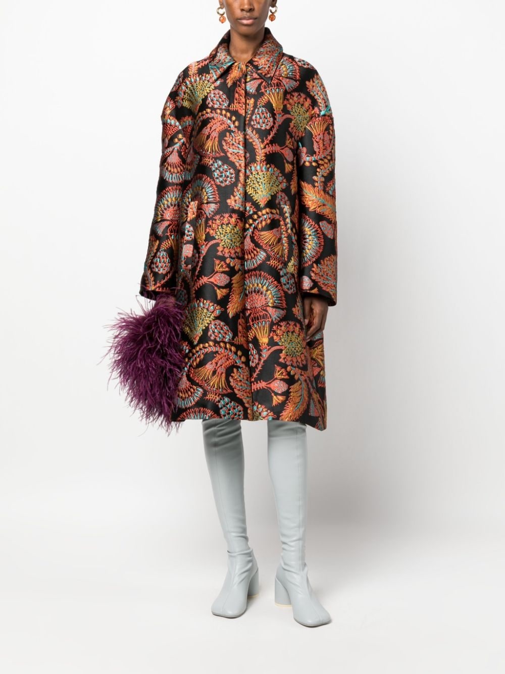 Boxy Sicomore jacquard coat - 2