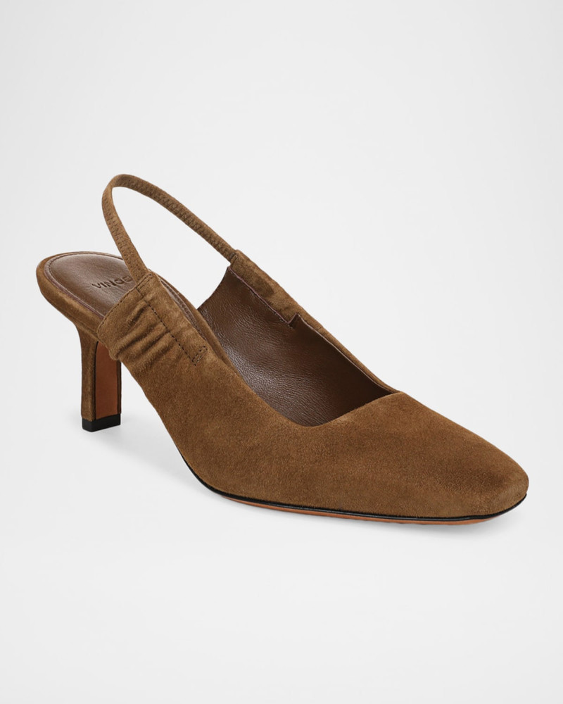 Vince 65mm Venice Suede Slingback Pumps outlook