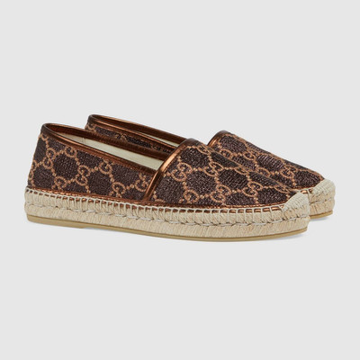 GUCCI Women's Heritage GG lamé espadrille outlook