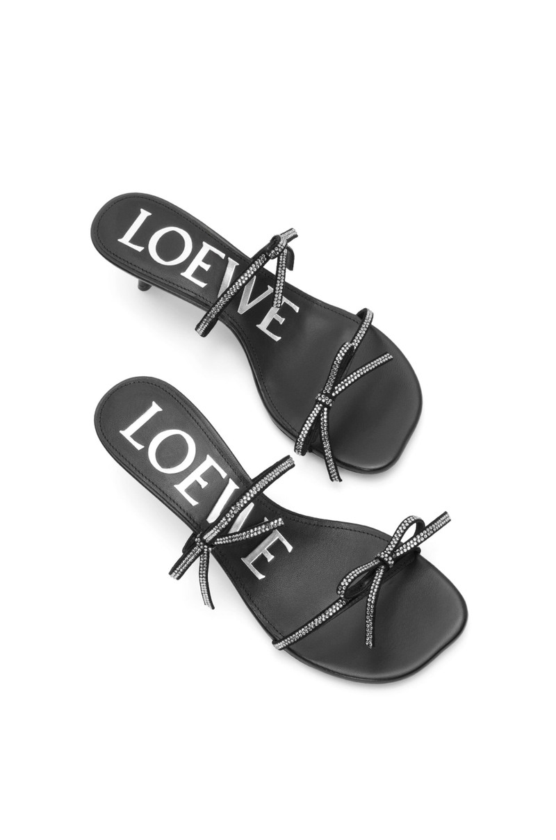 Petal sandal in suede and rhinestones 4