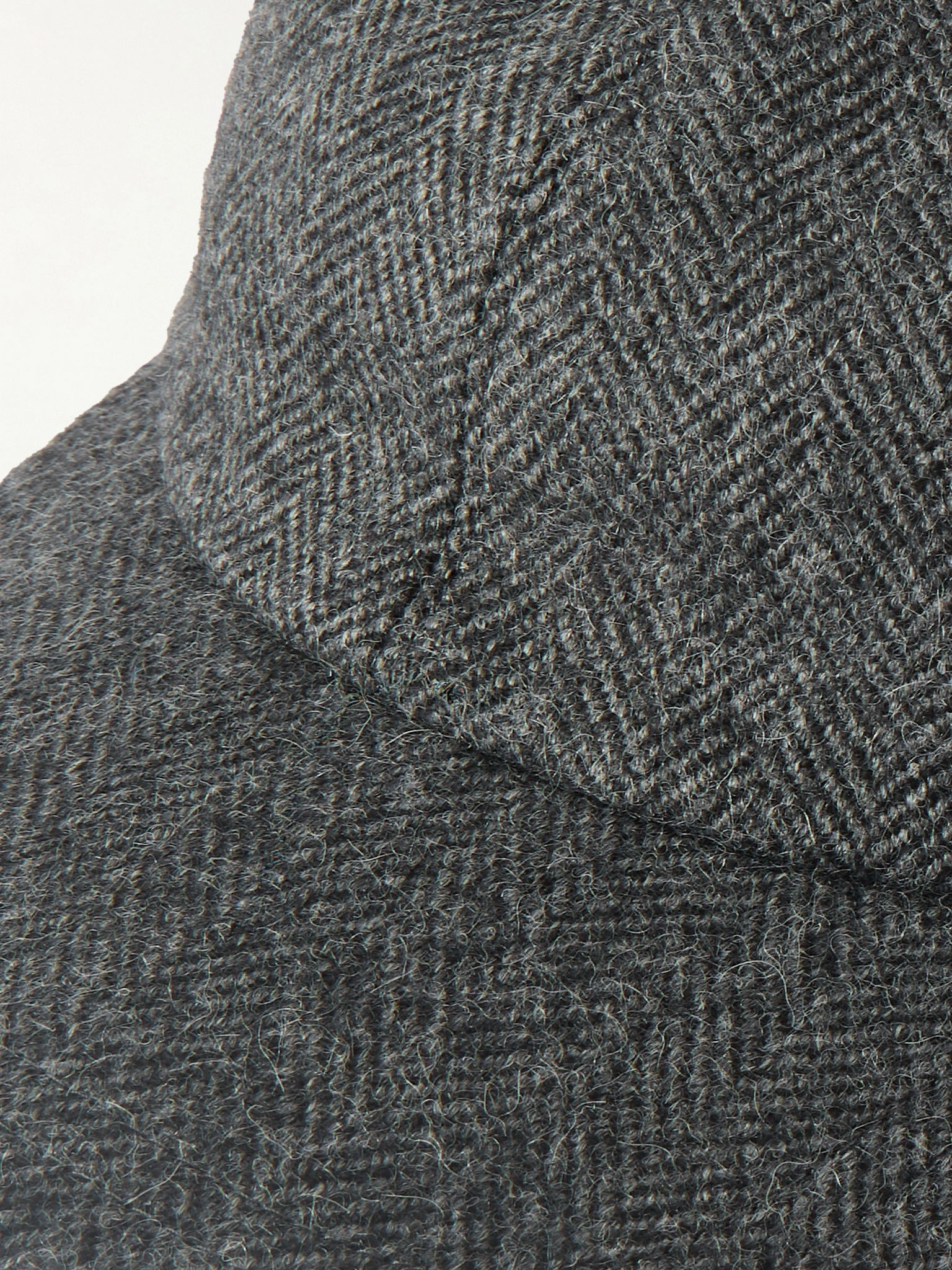 Herringbone Alpaca Baseball Cap Gray - 4