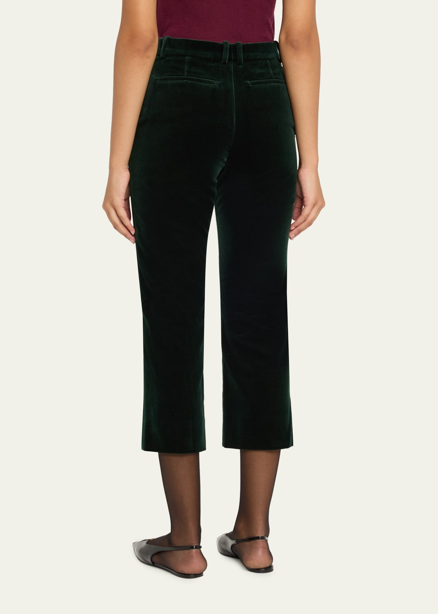 Velvet Flare Trousers - 3